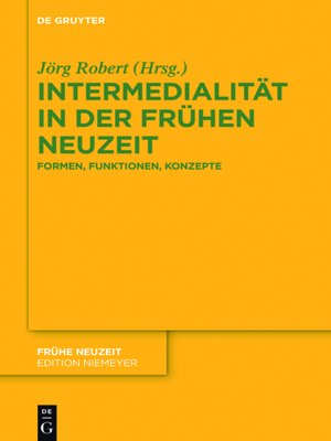 cover image of Intermedialität in der Frühen Neuzeit